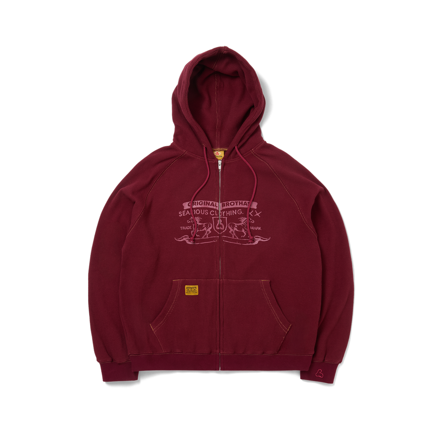 SUMMAH WAFFLE HOODIE [CRANBERRY]