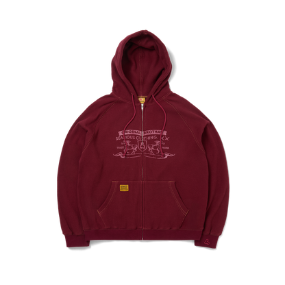 SUMMAH WAFFLE HOODIE [CRANBERRY]