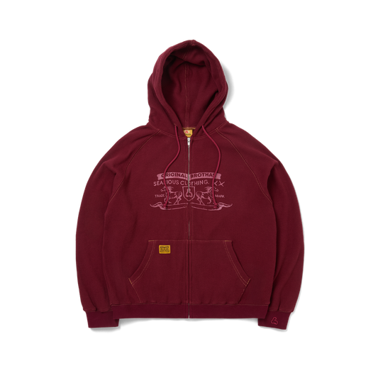 SUMMAH WAFFLE HOODIE [CRANBERRY]