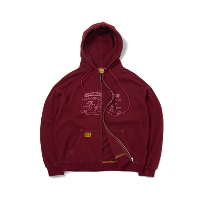SUMMAH WAFFLE HOODIE [CRANBERRY]