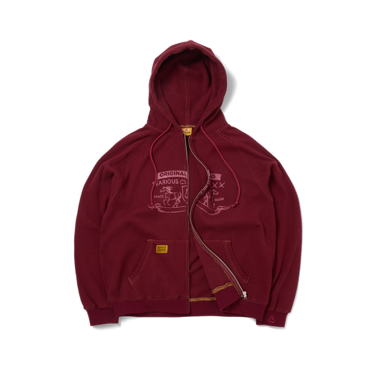 SUMMAH WAFFLE HOODIE [CRANBERRY]
