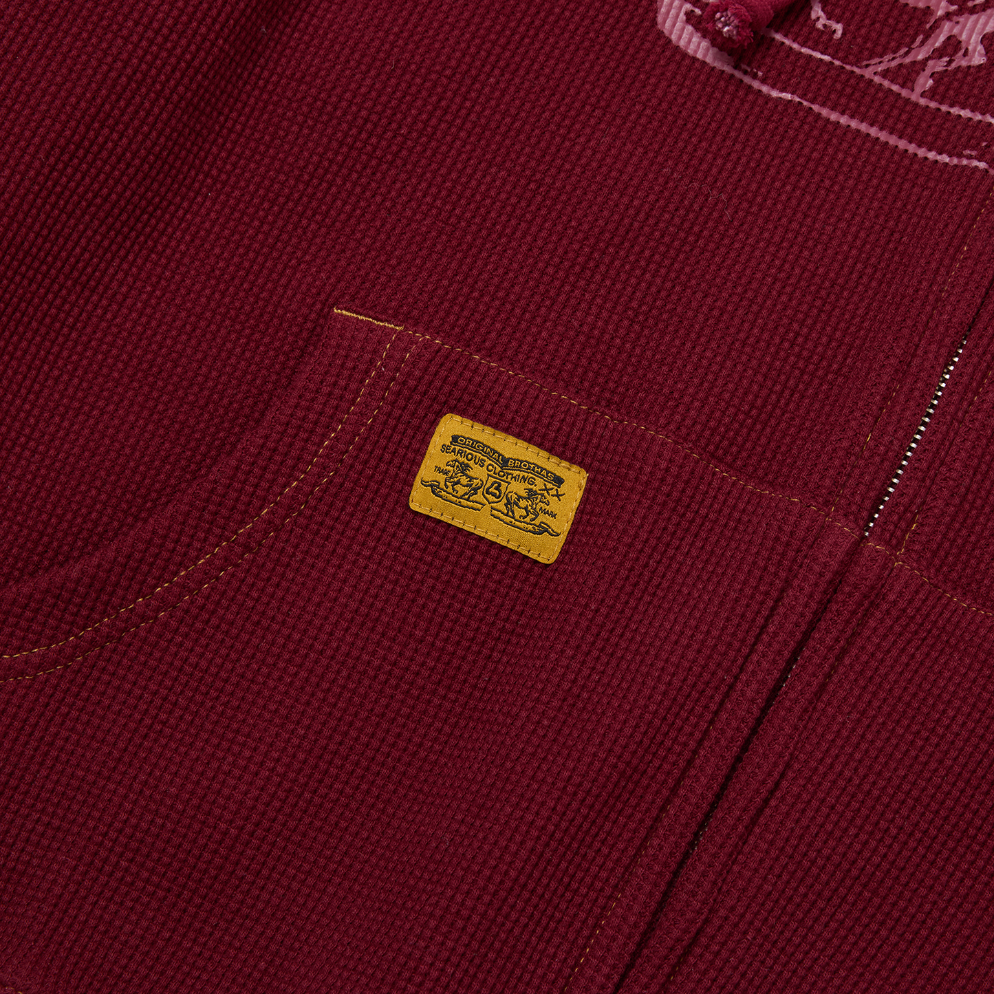 SUMMAH WAFFLE HOODIE [CRANBERRY]