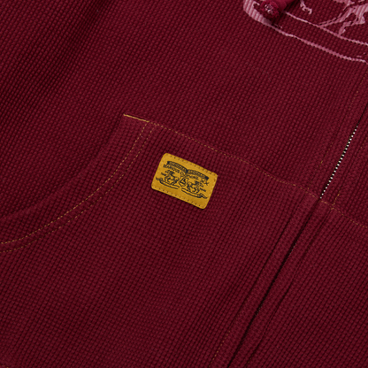 SUMMAH WAFFLE HOODIE [CRANBERRY]