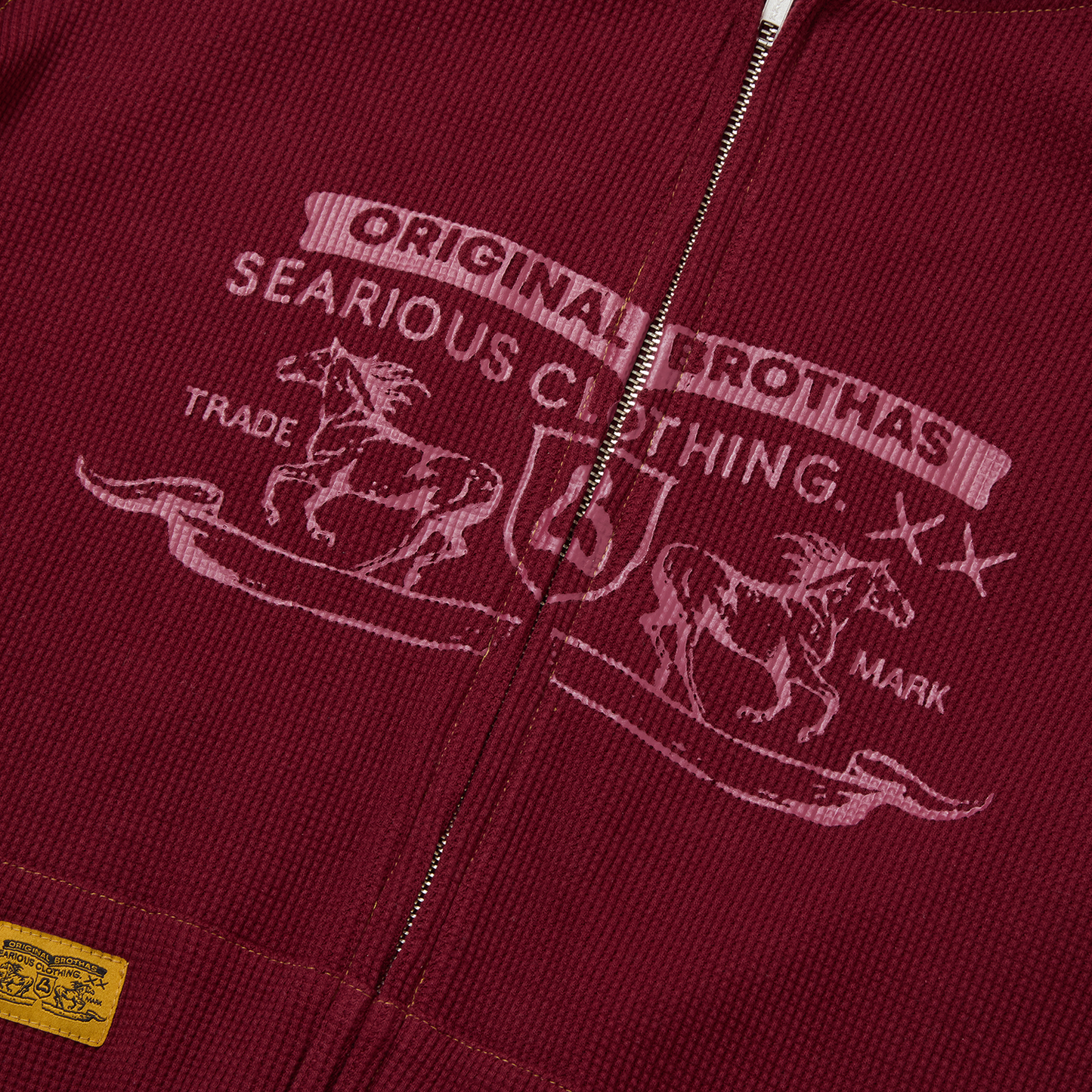 SUMMAH WAFFLE HOODIE [CRANBERRY]