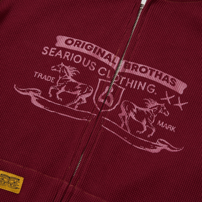SUMMAH WAFFLE HOODIE [CRANBERRY]