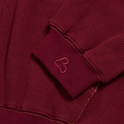 SUMMAH WAFFLE HOODIE [CRANBERRY]