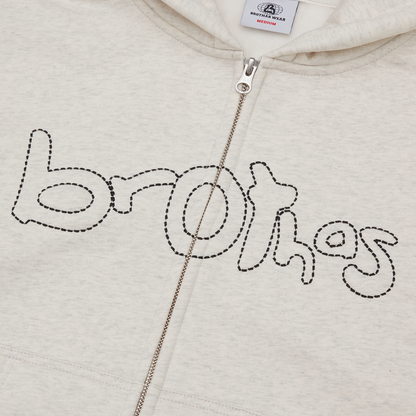 BROTHAS SCRIPT HOODIE [OATMEAL]